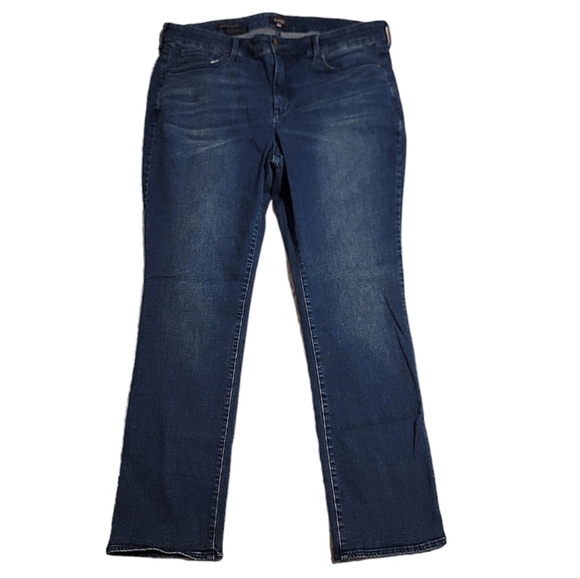 NYDJ Denim - NYDJ Marilyn Straight Jeans 18W Lift Tuck Technology Dark Wash 31" Inseam